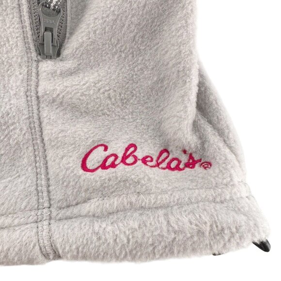 Cabelas Womens Gray Fleece Vest Small S Zip-Up Sleeveless Outdoor Layer Cabin - Picture 9 of 14
